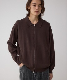 AZUL by moussy | ジップアップ襟付きニットカーディガン(カーディガン/ボレロ)