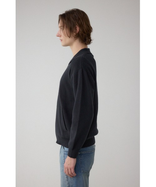 AZUL by moussy（アズールバイマウジー）の「ジップアップ襟付きニットカーディガン（カーディガン/ボレロ・メンズ・ダークグレー/ライトブラック/ブラウン・LARGE/X-LARGE/MEDIUM）」の9枚目の写真