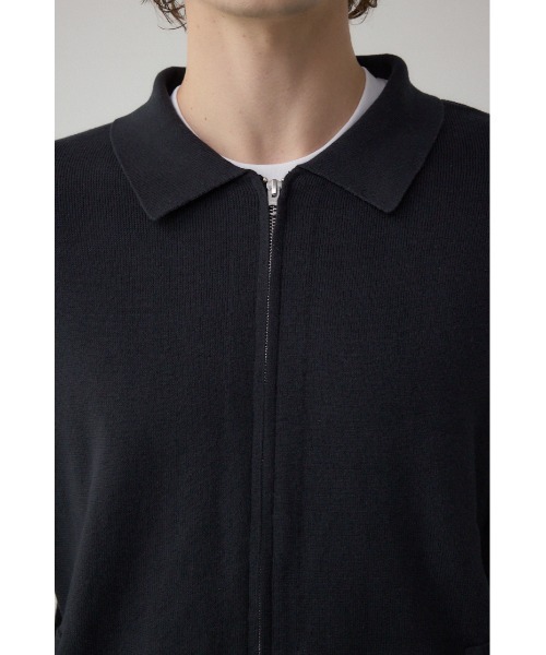 AZUL by moussy（アズールバイマウジー）の「ジップアップ襟付きニットカーディガン（カーディガン/ボレロ・メンズ・ダークグレー/ライトブラック/ブラウン・LARGE/X-LARGE/MEDIUM）」の11枚目の写真