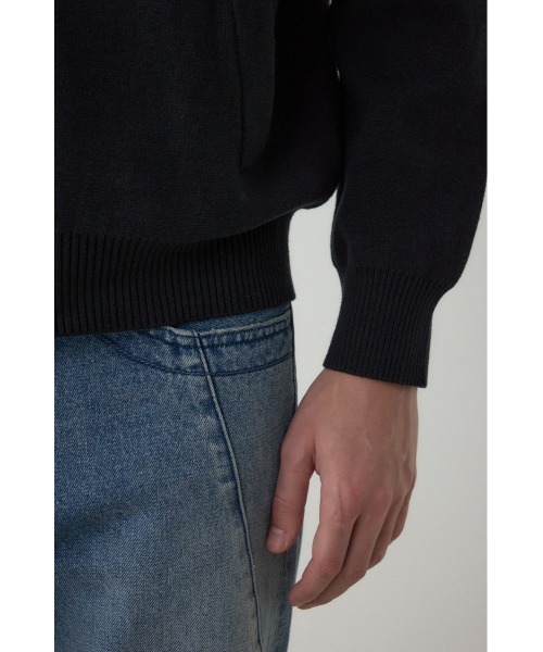 AZUL by moussy（アズールバイマウジー）の「ジップアップ襟付きニットカーディガン（カーディガン/ボレロ・メンズ・ダークグレー/ライトブラック/ブラウン・LARGE/X-LARGE/MEDIUM）」の13枚目の写真