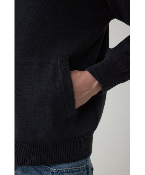 AZUL by moussy（アズールバイマウジー）の「ジップアップ襟付きニットカーディガン（カーディガン/ボレロ・メンズ・ダークグレー/ライトブラック/ブラウン・LARGE/X-LARGE/MEDIUM）」の15枚目の写真