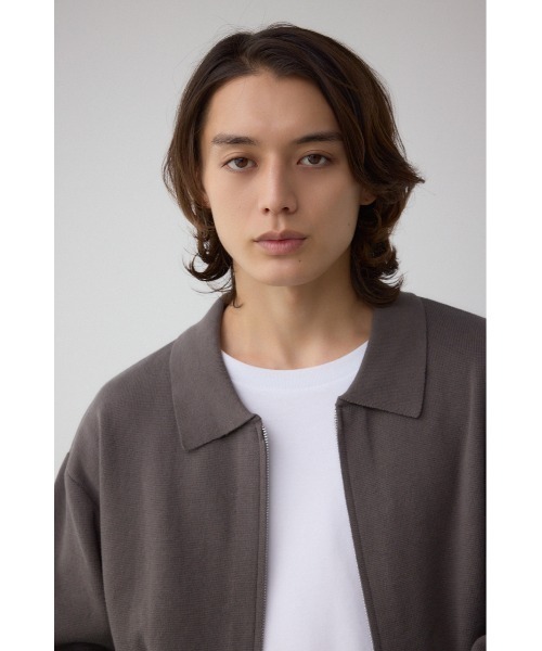 AZUL by moussy（アズールバイマウジー）の「ジップアップ襟付きニットカーディガン（カーディガン/ボレロ・メンズ・ダークグレー/ライトブラック/ブラウン・LARGE/X-LARGE/MEDIUM）」の17枚目の写真