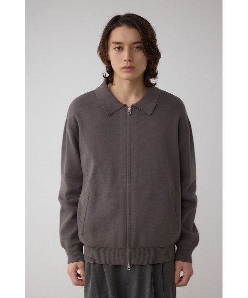 AZUL by moussy（アズールバイマウジー）の「ジップアップ襟付きニットカーディガン（カーディガン/ボレロ・メンズ・ダークグレー/ライトブラック/ブラウン・LARGE/X-LARGE/MEDIUM）」の20枚目の写真