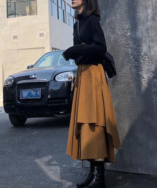 Flugge(フラッジー)の「ランダムフレアパンツ(その他パンツ・レディース・ブラック/ブラウン・MEDIUM/LARGE)」の4枚目の写真