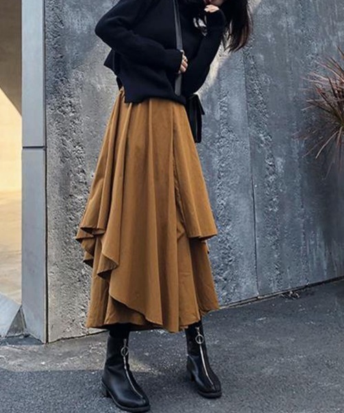 Flugge(フラッジー)の「ランダムフレアパンツ(その他パンツ・レディース・ブラック/ブラウン・MEDIUM/LARGE)」の9枚目の写真