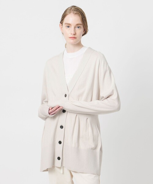 AEWEN MATOPH（イウエン マトフ）の「＜AEWEN MATOPH＞ウエストタックニットカーディガン ‐ウォッシャブル‐（カーディガン/ボレロ・レディース・ダークグレー/ナチュラル・FREE）」の3枚目の写真