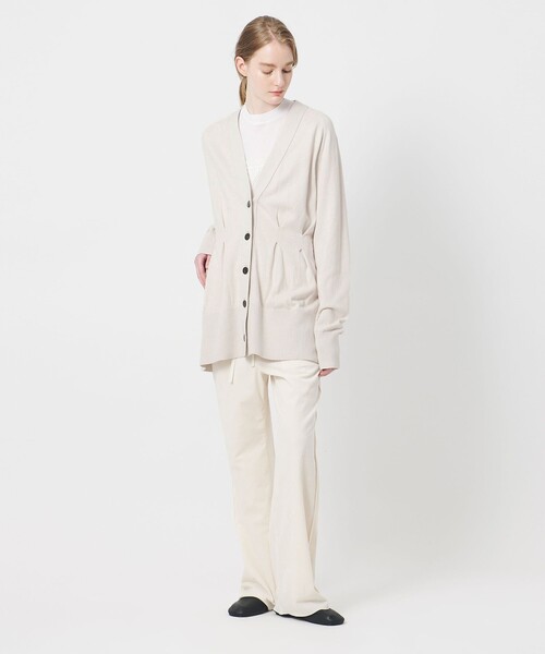 AEWEN MATOPH（イウエン マトフ）の「＜AEWEN MATOPH＞ウエストタックニットカーディガン ‐ウォッシャブル‐（カーディガン/ボレロ・レディース・ダークグレー/ナチュラル・FREE）」の4枚目の写真