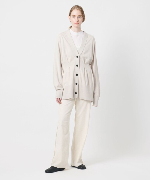 AEWEN MATOPH（イウエン マトフ）の「＜AEWEN MATOPH＞ウエストタックニットカーディガン ‐ウォッシャブル‐（カーディガン/ボレロ・レディース・ダークグレー/ナチュラル・FREE）」の5枚目の写真