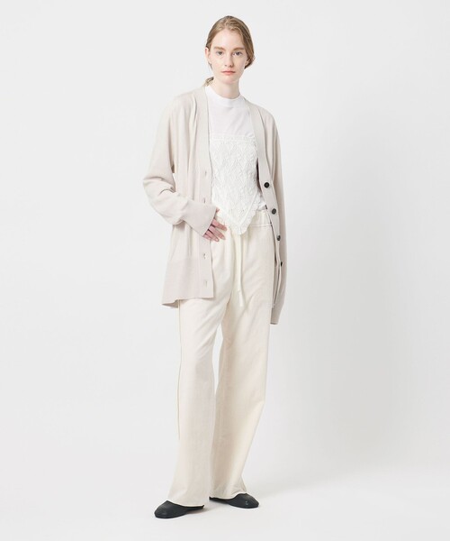 AEWEN MATOPH（イウエン マトフ）の「＜AEWEN MATOPH＞ウエストタックニットカーディガン ‐ウォッシャブル‐（カーディガン/ボレロ・レディース・ダークグレー/ナチュラル・FREE）」の6枚目の写真