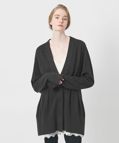 AEWEN MATOPH（イウエン マトフ）の「＜AEWEN MATOPH＞ウエストタックニットカーディガン ‐ウォッシャブル‐（カーディガン/ボレロ・レディース・ダークグレー/ナチュラル・FREE）」の8枚目の写真