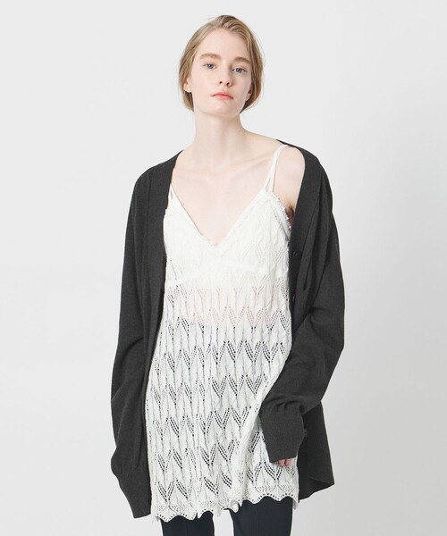 AEWEN MATOPH（イウエン マトフ）の「＜AEWEN MATOPH＞ウエストタックニットカーディガン ‐ウォッシャブル‐（カーディガン/ボレロ・レディース・ダークグレー/ナチュラル・FREE）」の10枚目の写真