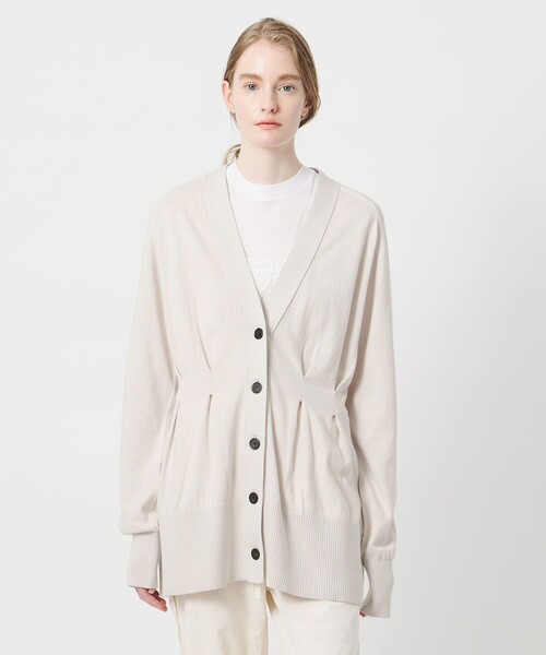 AEWEN MATOPH（イウエン マトフ）の「＜AEWEN MATOPH＞ウエストタックニットカーディガン ‐ウォッシャブル‐（カーディガン/ボレロ・レディース・ダークグレー/ナチュラル・FREE）」の14枚目の写真