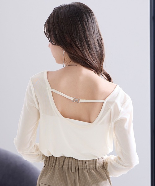 Elishe(エリシェ)の「シアギャザートップス(Tシャツ/カットソー・レディース・ホワイト/ピンク/ブラック/ライトブルー・FREE)」の12枚目の写真