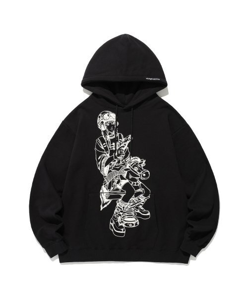 NICE GHOST CLUB(ナイスゴーストクラブ)の「GIRL WITH A GUN HOODIE_BLACK(NG2ESUM414A)(パーカー・レディース・ブラック・M/S)」の1枚目の写真