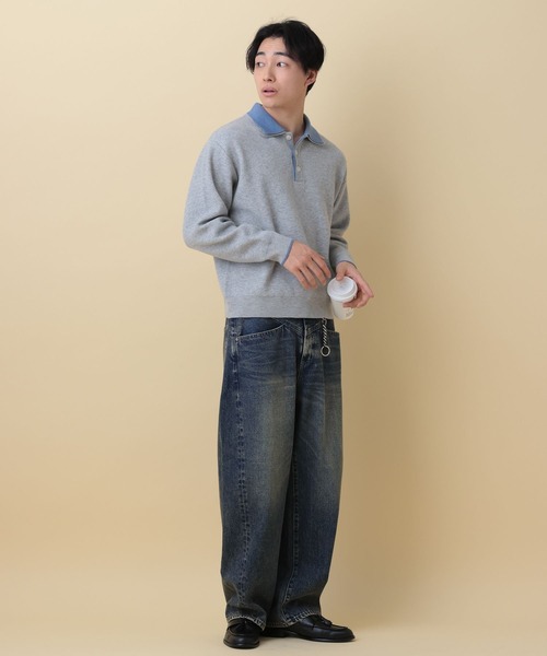 RAGEBLUE（レイジブルー）の「12oz Barrel Leg Super Buggy Denim pants/デニムバレルパンツ（デニムパンツ・メンズ・ダークグレー/ネイビー/ブルー・SMALL/MEDIUM/LARGE）」の10枚目の写真