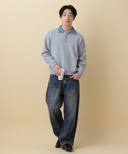 RAGEBLUE（レイジブルー）の「12oz Barrel Leg Super Buggy Denim pants/デニムバレルパンツ（デニムパンツ・メンズ・ダークグレー/ネイビー/ブルー・SMALL/MEDIUM/LARGE）」の11枚目の写真