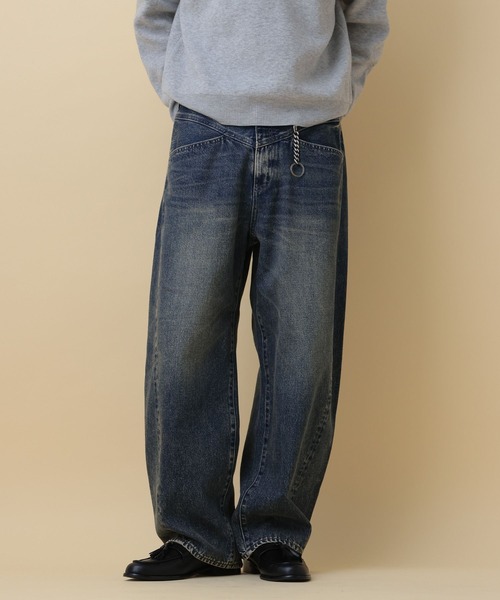 RAGEBLUE（レイジブルー）の「12oz Barrel Leg Super Buggy Denim pants/デニムバレルパンツ（デニムパンツ・メンズ・ダークグレー/ネイビー/ブルー・SMALL/MEDIUM/LARGE）」の12枚目の写真