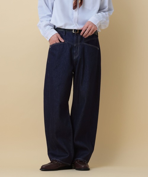 RAGEBLUE（レイジブルー）の「12oz Barrel Leg Super Buggy Denim pants/デニムバレルパンツ（デニムパンツ・メンズ・ダークグレー/ネイビー/ブルー・SMALL/MEDIUM/LARGE）」の18枚目の写真