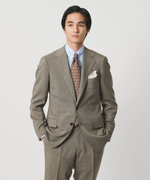 UNITED ARROWS(ユナイテッドアローズ)の「山栄 ハウンドトゥース シングル 3ボタン スーツ REGULAR MODEL(セットアップ・メンズ・ブラウン系・50/46/48)」の2枚目の写真