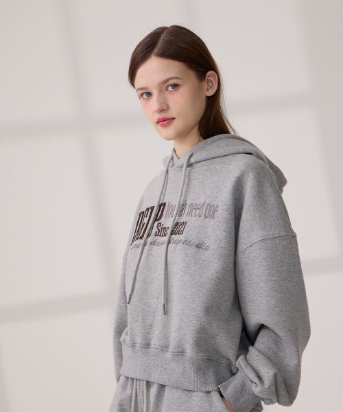 DANGLEDROP(ダングルドロップ)の「DGDP YOU NEED刺繍クロップフードメランジグレー(パーカー・レディース・その他・M/S)」の5枚目の写真