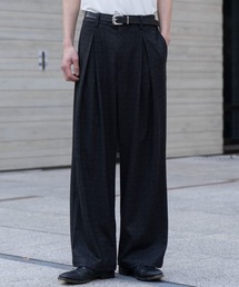 SINSS(�V���X)��Box tuck check slacks / �{�b�N�X�^�b�N�`�F�b�N�X���b�N�X(�X���b�N�X)