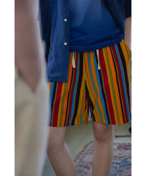 BEAMS PLUS(ビームスプラス)の「Pile Shorts Multi Stripe(その他パンツ・メンズ・その他・SMALL/MEDIUM/LARGE/X-LARGE)」の2枚目の写真