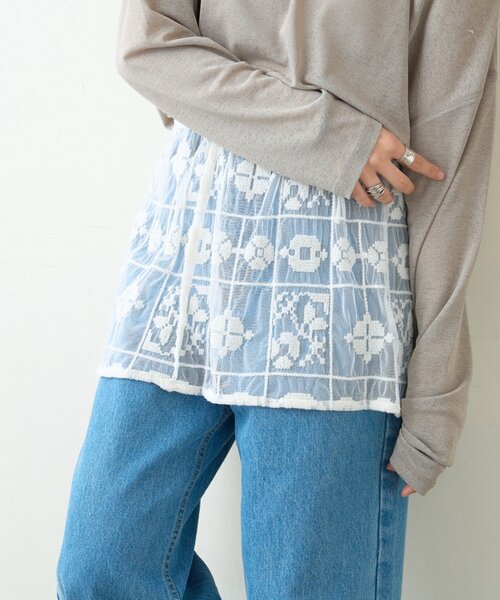 CIAOPANIC TYPY（チャオパニックティピー）の「【india】チュールレースミニスカート（スカート・レディース・ホワイト・ONE SIZE）」の7枚目の写真