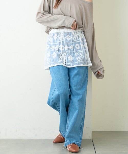 CIAOPANIC TYPY（チャオパニックティピー）の「【india】チュールレースミニスカート（スカート・レディース・ホワイト・ONE SIZE）」の8枚目の写真