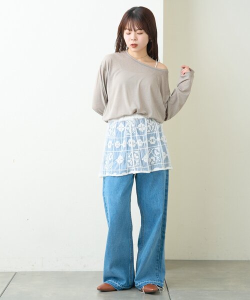 CIAOPANIC TYPY（チャオパニックティピー）の「【india】チュールレースミニスカート（スカート・レディース・ホワイト・ONE SIZE）」の10枚目の写真