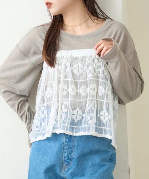 CIAOPANIC TYPY（チャオパニックティピー）の「【india】チュールレースミニスカート（スカート・レディース・ホワイト・ONE SIZE）」の3枚目の写真