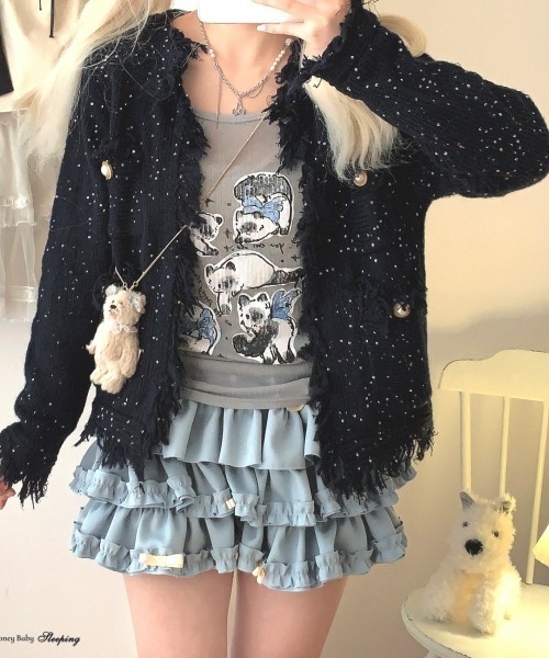 gossip!ロサンゼルス(ゴシップロサンゼルス)の「【Y2Kガーリー】ティアードバルーンショートパンツ(その他パンツ・レディース・ピンク/ブルー・FREE)」の10枚目の写真