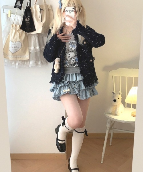 gossip!ロサンゼルス(ゴシップロサンゼルス)の「【Y2Kガーリー】ティアードバルーンショートパンツ(その他パンツ・レディース・ピンク/ブルー・FREE)」の14枚目の写真