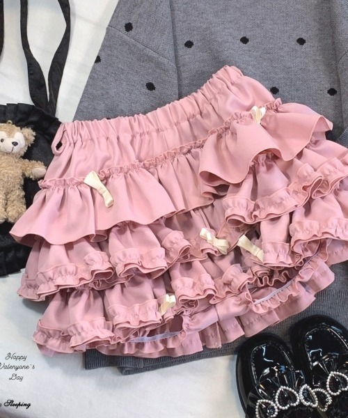 gossip!ロサンゼルス(ゴシップロサンゼルス)の「【Y2Kガーリー】ティアードバルーンショートパンツ(その他パンツ・レディース・ピンク/ブルー・FREE)」の3枚目の写真