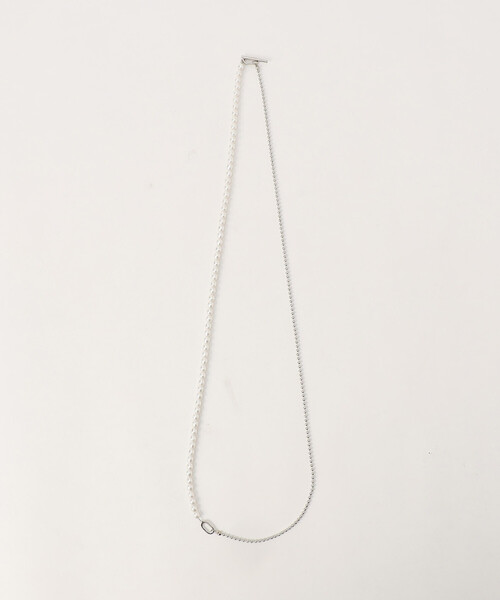 K.T KIYOKO TAKASE（キヨコタカセ）の「樹脂パール×チェーン ネックレス（ネックレス・レディース・ホワイト×シルバー・FREE）」の2枚目の写真