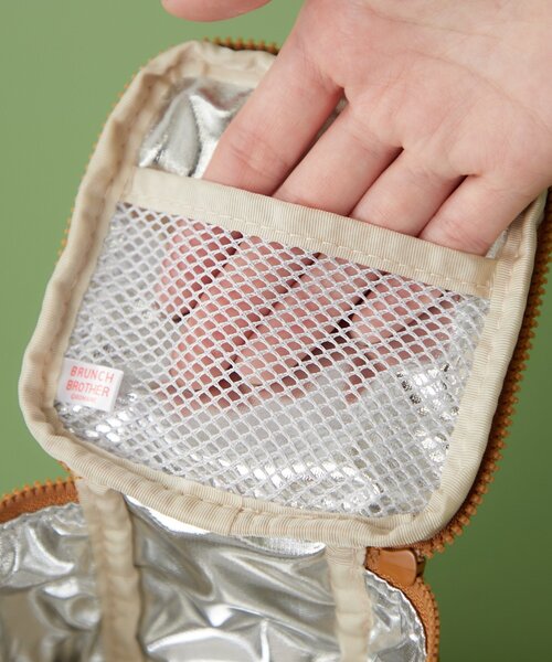 BIRTHDAY BAR（バースデイバー）の「【BRUNCH BROTHE ブランチブラザー】おにぎりポーチ（お弁当箱・レディース・ブラウン/ホワイト/イエロー・0）」の12枚目の写真