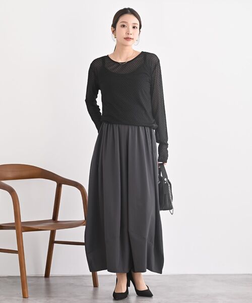 rps（アールピーエス）の「ボリュームイージーパンツ（その他パンツ・レディース・ベージュ/ブラック/チャコールグレー・フリー）」の4枚目の写真