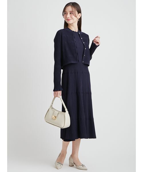 CELFORD（セルフォード）の「【洗える】ディフォメーションワンピース（ワンピース・レディース・サックスブルー/オフホワイト/ネイビー・36/38）」の9枚目の写真