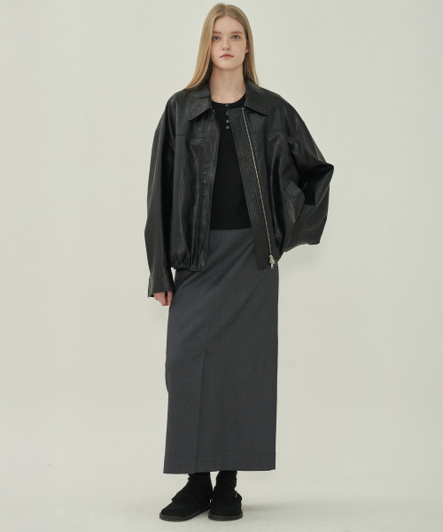 MOTT(モット)の「エッセンシャルスリットロングスカート - グレー(スカート・レディース・その他・SMALL/MEDIUM)」の4枚目の写真