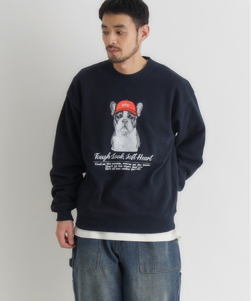 BACK NUMBER（バックナンバー）の「【BACK NUMBER】アニマル柄グラフィック スウェットプルオーバー (ユニセックス/裏毛/ストリート)（スウェット・メンズ・ネイビー/グレー/ブラック・M/L/XL/S）」の3枚目の写真