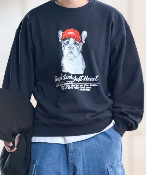 BACK NUMBER（バックナンバー）の「【BACK NUMBER】アニマル柄グラフィック スウェットプルオーバー (ユニセックス/裏毛/ストリート)（スウェット・メンズ・ネイビー/グレー/ブラック・M/L/XL/S）」の20枚目の写真