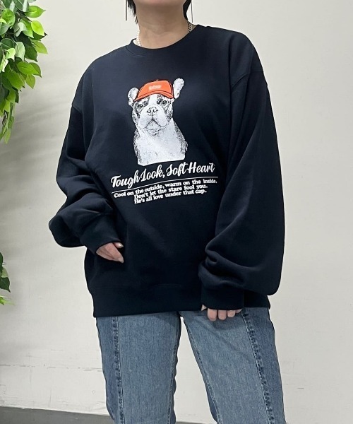 BACK NUMBER（バックナンバー）の「【BACK NUMBER】アニマル柄グラフィック スウェットプルオーバー (ユニセックス/裏毛/ストリート)（スウェット・メンズ・ネイビー/グレー/ブラック・M/L/XL/S）」の17枚目の写真