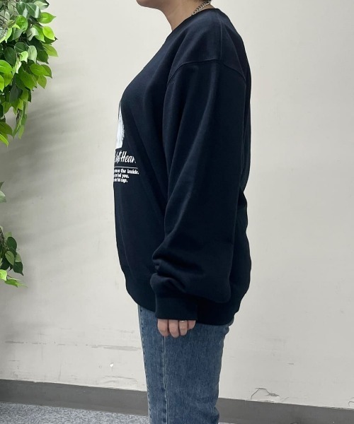 BACK NUMBER（バックナンバー）の「【BACK NUMBER】アニマル柄グラフィック スウェットプルオーバー (ユニセックス/裏毛/ストリート)（スウェット・メンズ・ネイビー/グレー/ブラック・M/L/XL/S）」の16枚目の写真