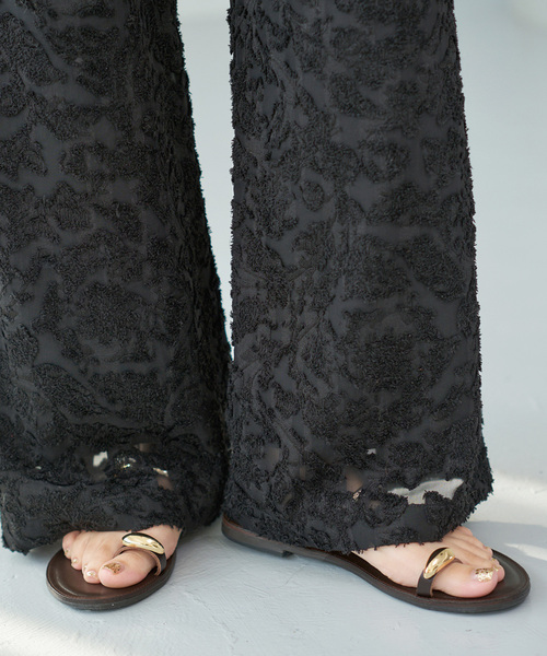 Spick & Span（スピックアンドスパン）の「《追加》シアージャガードイージーパンツ（その他パンツ・レディース・ブラック・36/38）」の10枚目の写真