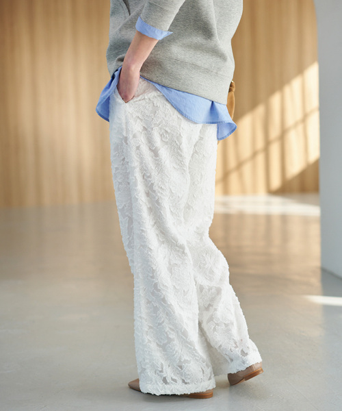 Spick & Span（スピックアンドスパン）の「《追加》シアージャガードイージーパンツ（その他パンツ・レディース・ブラック・36/38）」の15枚目の写真