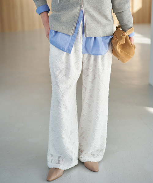 Spick & Span（スピックアンドスパン）の「《追加》シアージャガードイージーパンツ（その他パンツ・レディース・ブラック・36/38）」の17枚目の写真