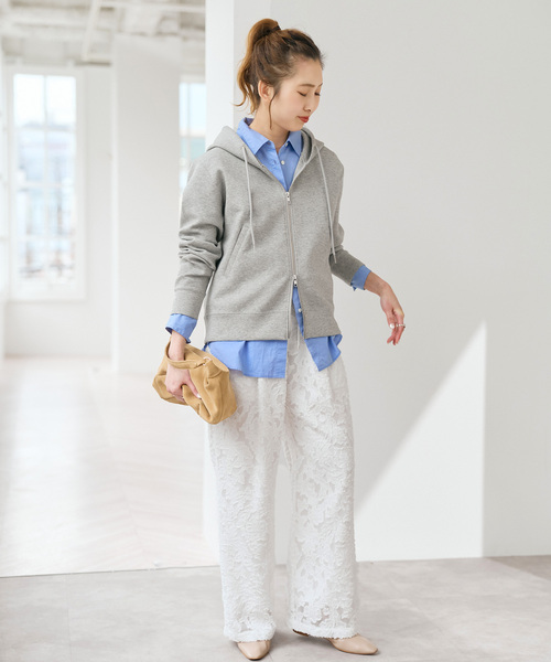 Spick & Span(スピックアンドスパン)の「《追加》シアージャガードイージーパンツ(その他パンツ・レディース・ブラック/アイボリー・36/38)」の16枚目の写真