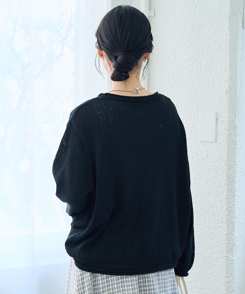♡epine ロゴニット 黒♡ 刺繍ケーブルニット【ZOZOTOWN限定商品】（ニット/セーター）｜one