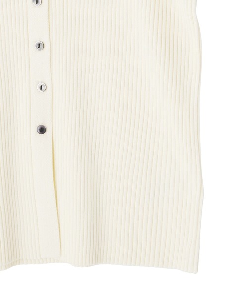 Green　Parks（グリーンパークス）の「襟付きリブニットカーディガン（カーディガン/ボレロ・レディース・グレー/ホワイト系その他2/ダークネイビー・FREE）」の22枚目の写真