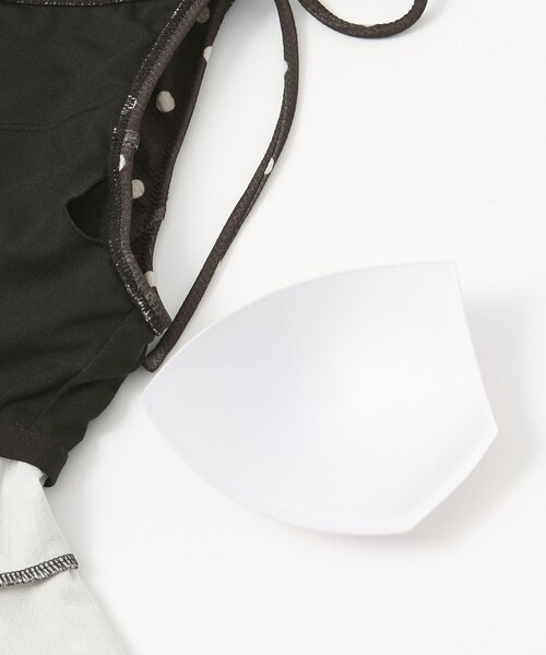 green label relaxing(グリーンレーベルリラクシング)の「ハイネックWリボンフレア&ショーツ ドット柄 ブラック スイムウェア / 水着(水着・レディース・ブラック・FREE)」の12枚目の写真