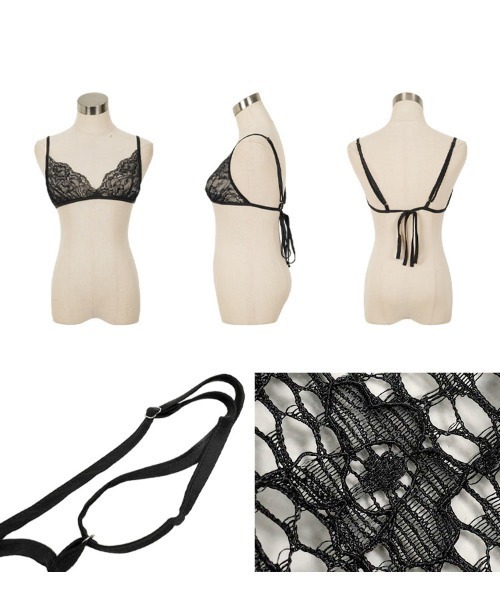 KOBE LETTUCE（コウベレタス）の「総レースブラトップビスチェ（キャミソール・レディース・ブラック/ホワイト系/オフホワイト/ブラック系・M/M1）」の15枚目の写真